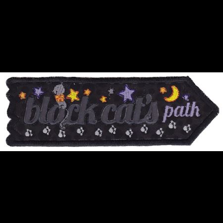 Black Cat's Path ITH Halloween Sign