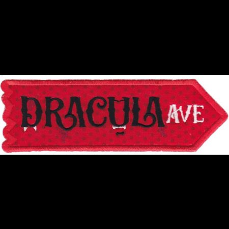 Dracula Avenue ITH Halloween Sign