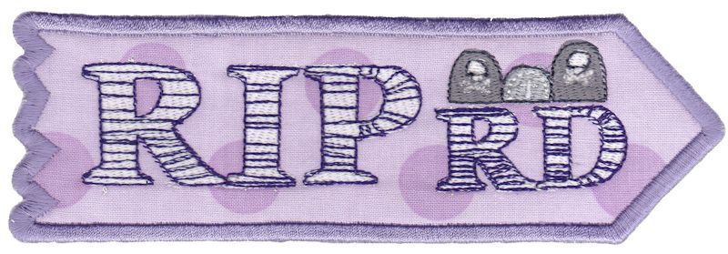 RIP Road ITH Halloween Sign