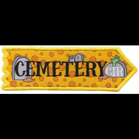 Cemetery Road ITH Halloween Sign