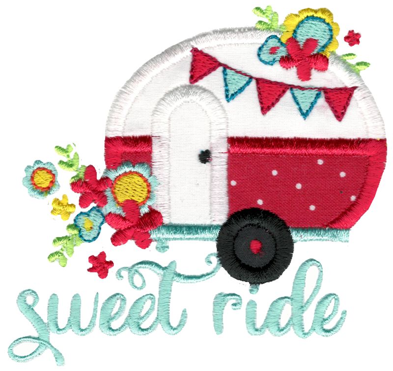 Sweet Ride Camper Applique