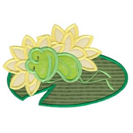 Napping Frog Applique