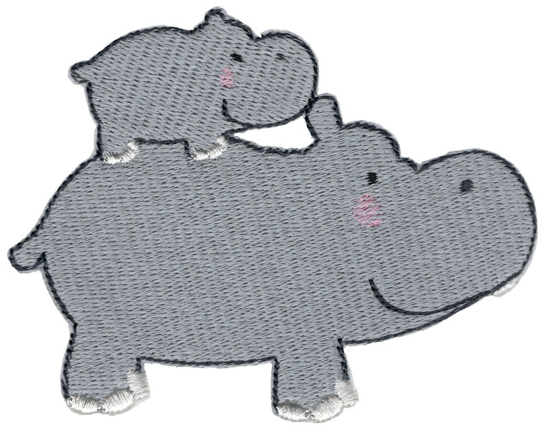 Mother and Baby Hippos