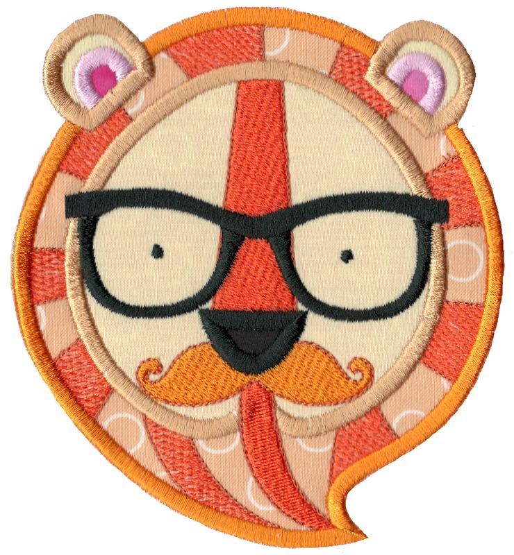 Hipster Tiger Face Applique