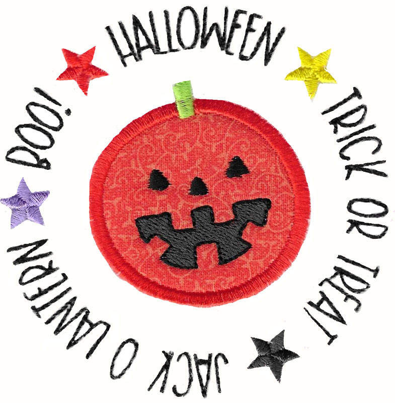 Halloween Circle Applique
