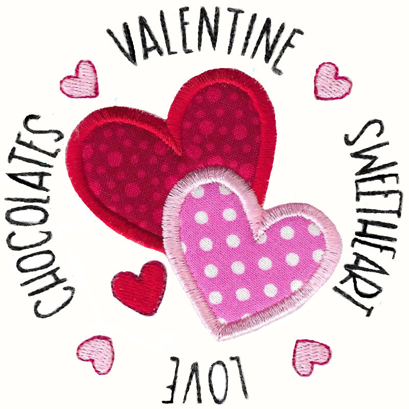 Valentine's Day Circle Applique