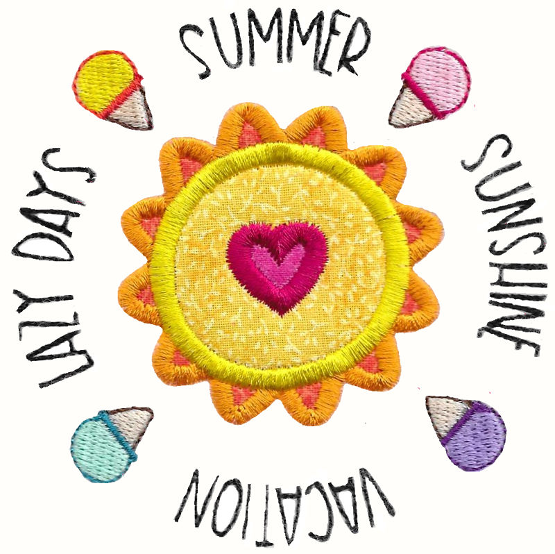 Summer Circle Applique