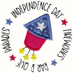 Independence Day Circle Applique