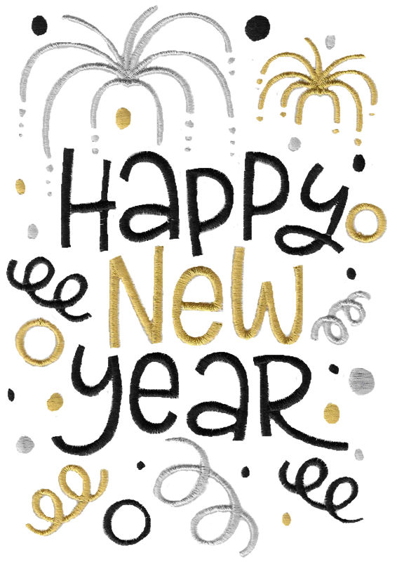 New Years Garden Flag