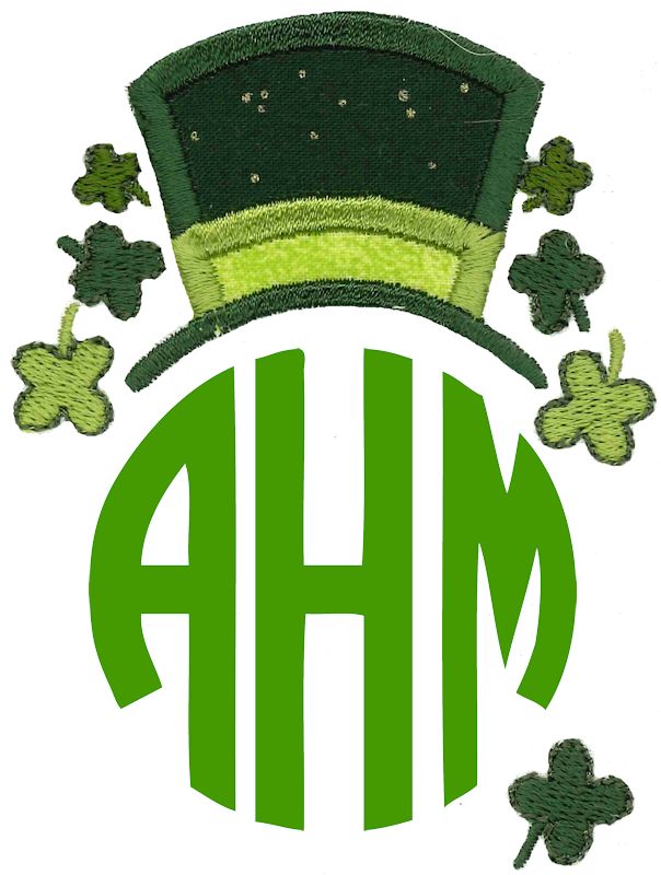 Saint Patrick's Day Monogram Topper