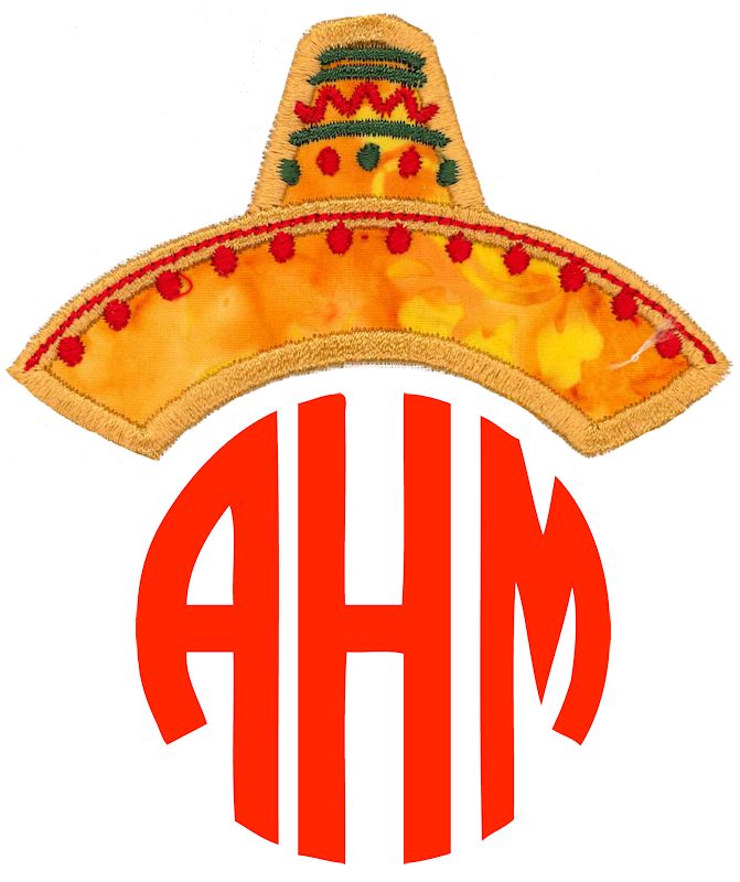Cinco De Mayo Sombrero Monogram Topper