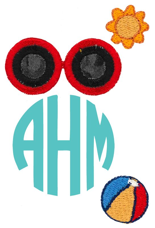 Summer Beach Monogram Topper