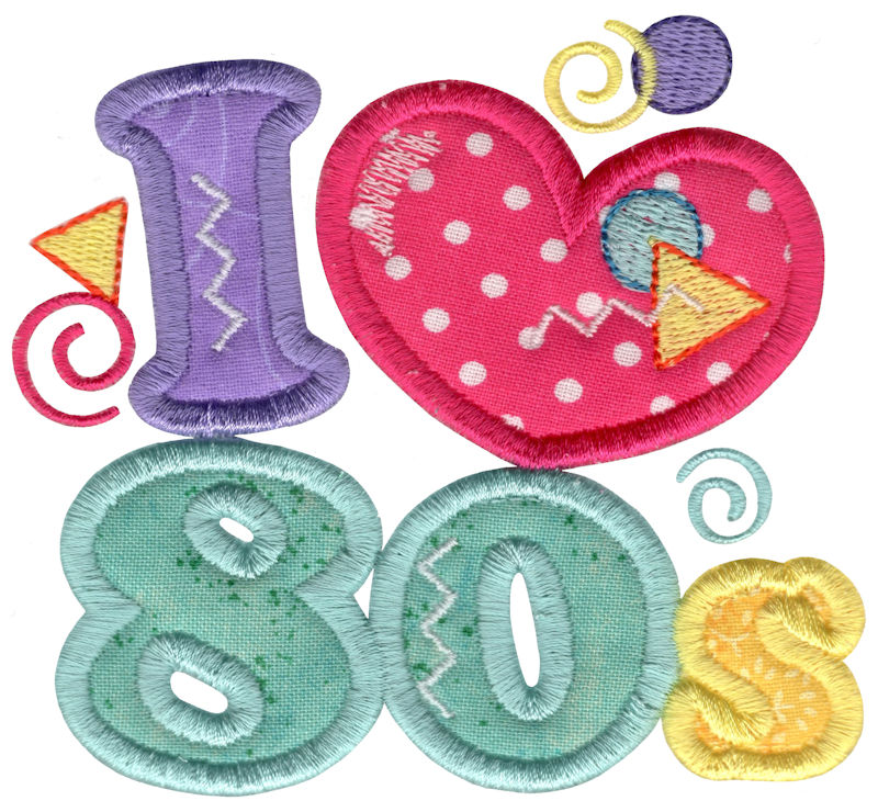 Applique I Love 80