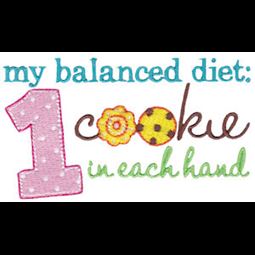Balanced Diet 1 Cookie In Each Hand
