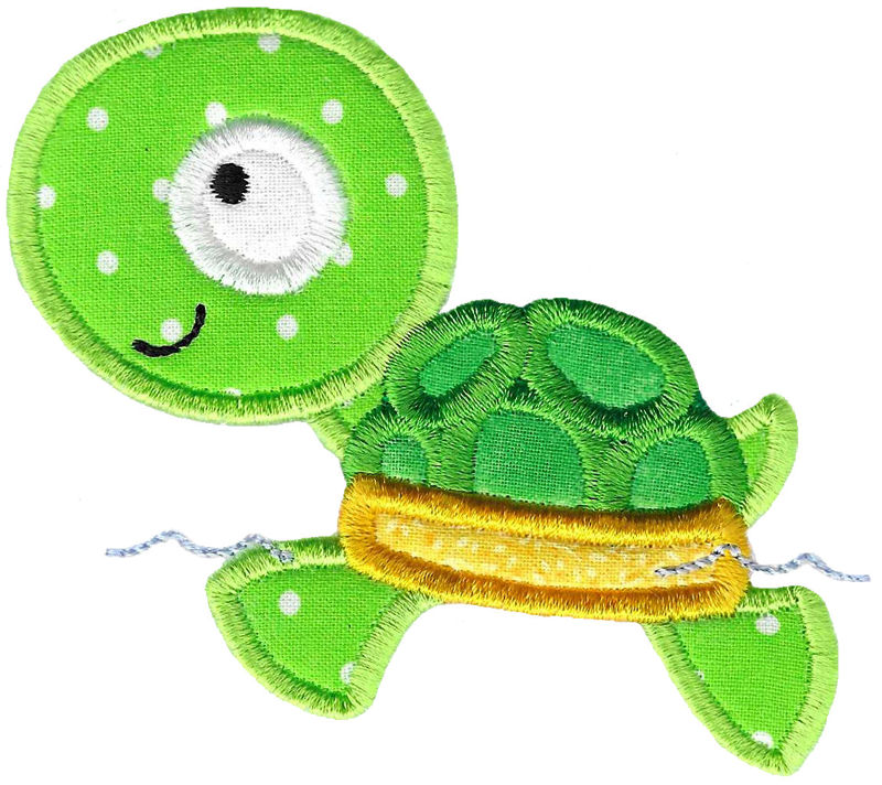 Swimming Turtle Applique