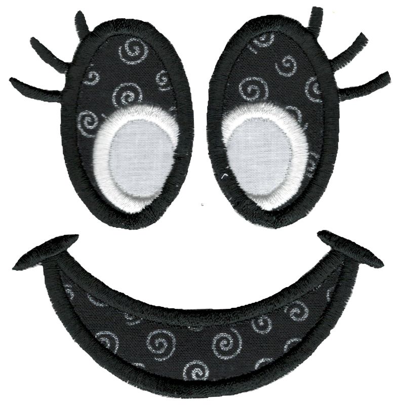 Jack-O-Lantern Faces Applique 1