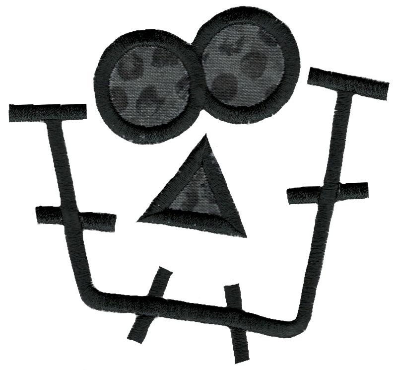 Jack-O-Lantern Faces Applique 9