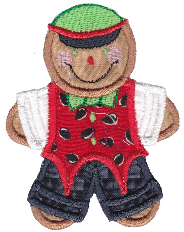 Jolly Gingerbreads Applique 11