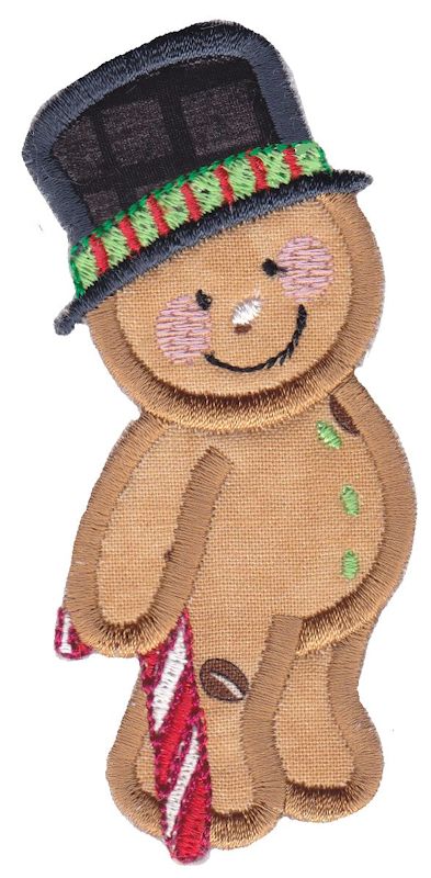 Jolly Gingerbreads Applique 1