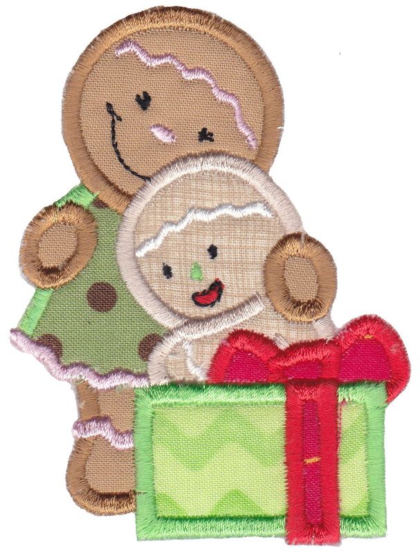 Jolly Gingerbreads Applique 3