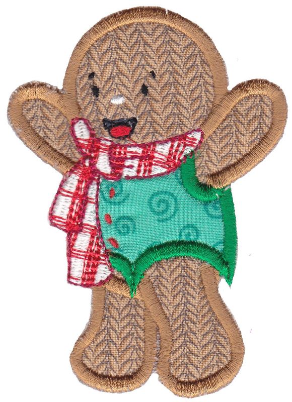 Jolly Gingerbreads Applique 4