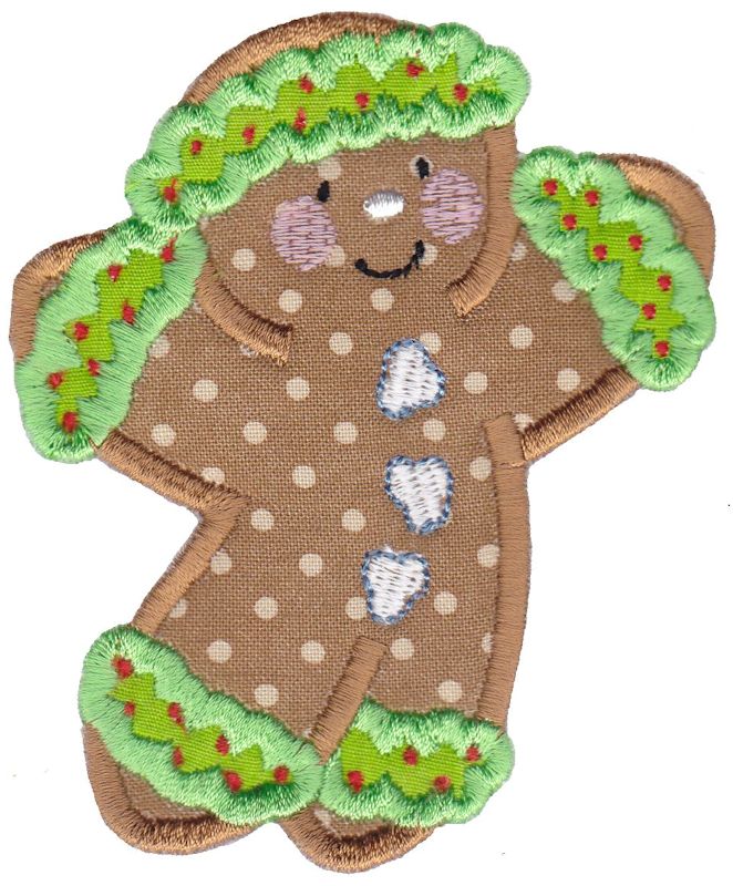 Jolly Gingerbreads Applique 5