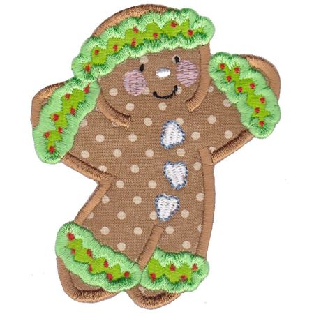 Jolly Gingerbreads Applique 5