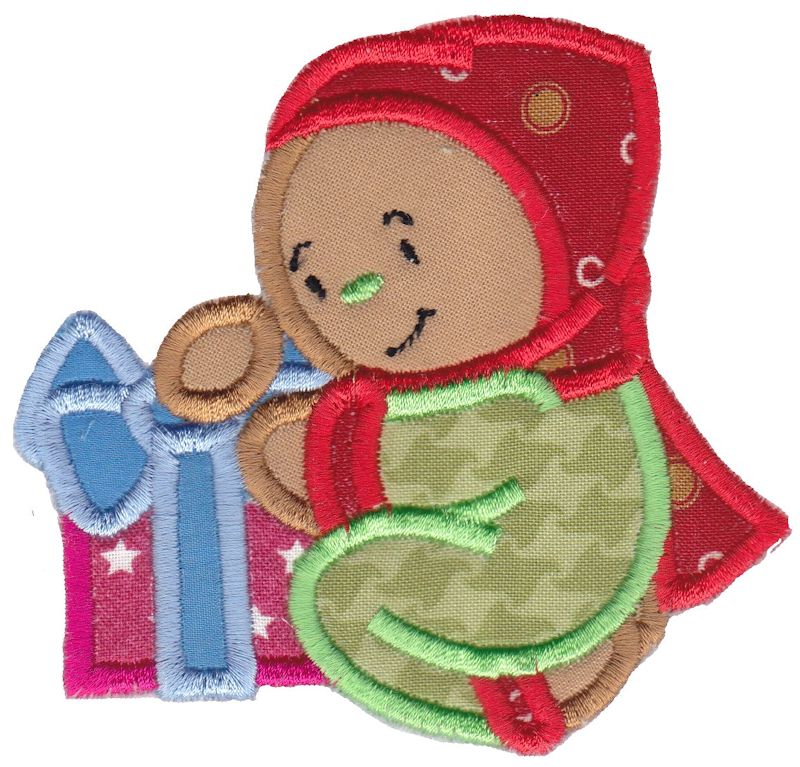Jolly Gingerbreads Applique 9
