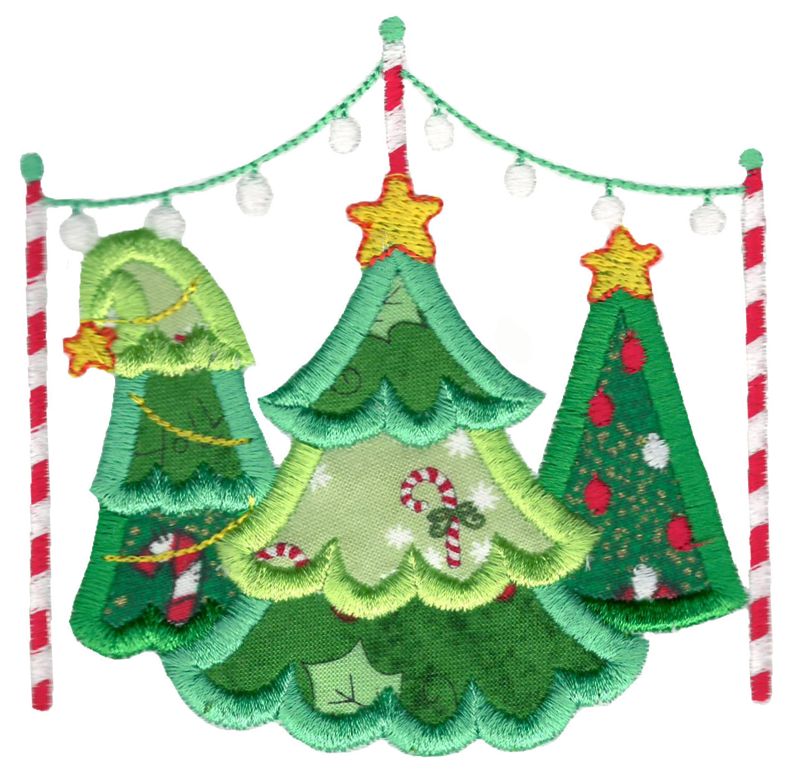 Christmas Trees Applique
