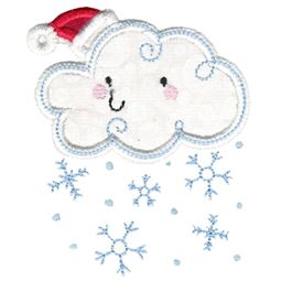 Christmas Snow Cloud Applique