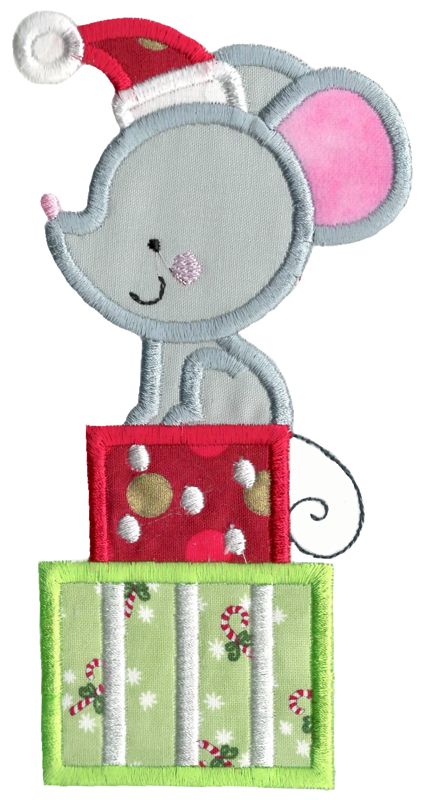 Christmas Mouse Applique