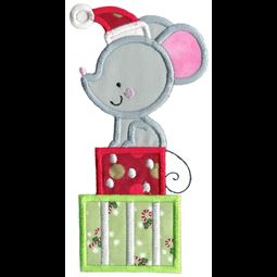 Christmas Mouse Applique