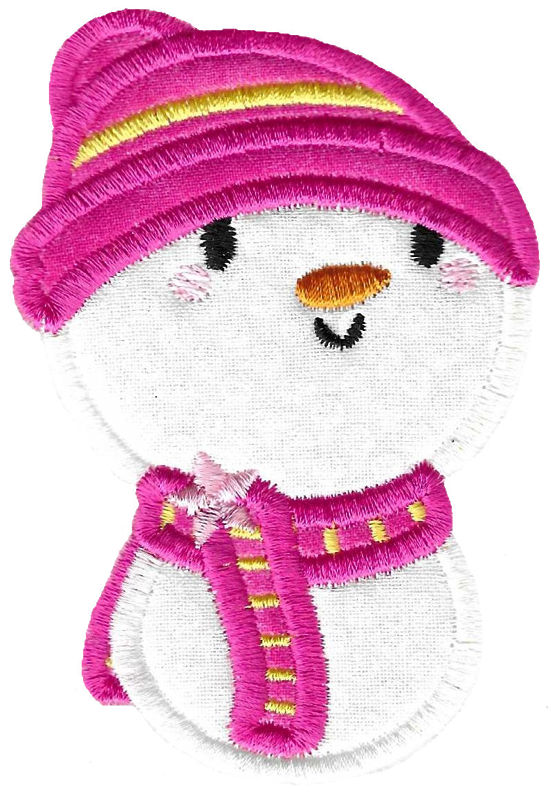 Kawaii Snowman Applique