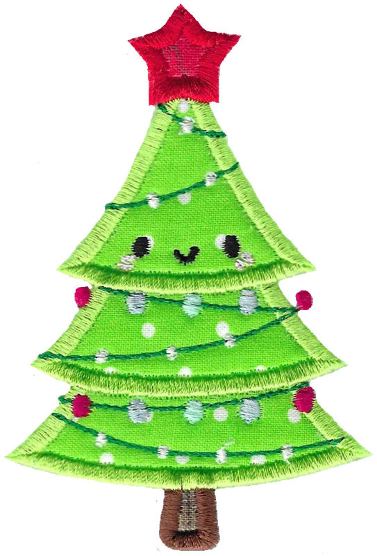 Kawaii Christmas Tree Applique