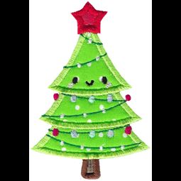 Kawaii Christmas Tree Applique