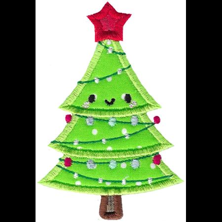 Kawaii Christmas Tree Applique