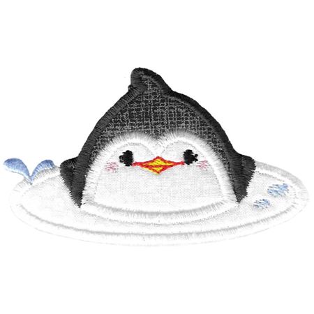 Kawaii Swimming Penguin Applique