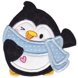 Kawaii Penguin With Scarf Applique