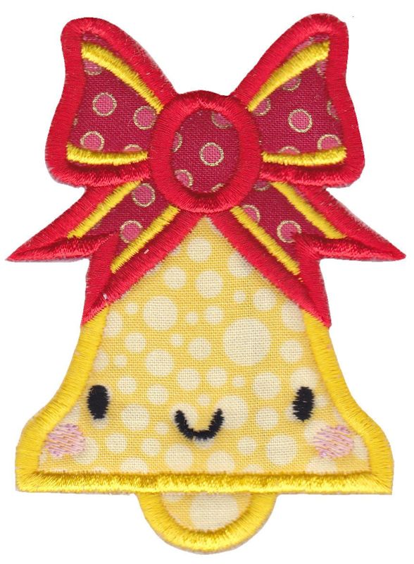 Kawaii Christmas Bell Applique