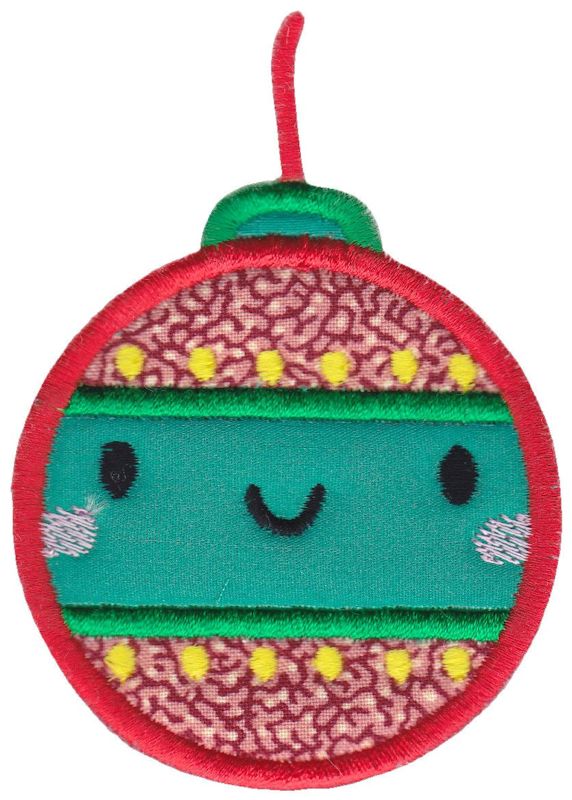 Kawaii Christmas Ornament Applique