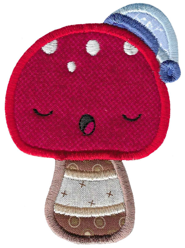 Kawaii Mushrooms Applique 11