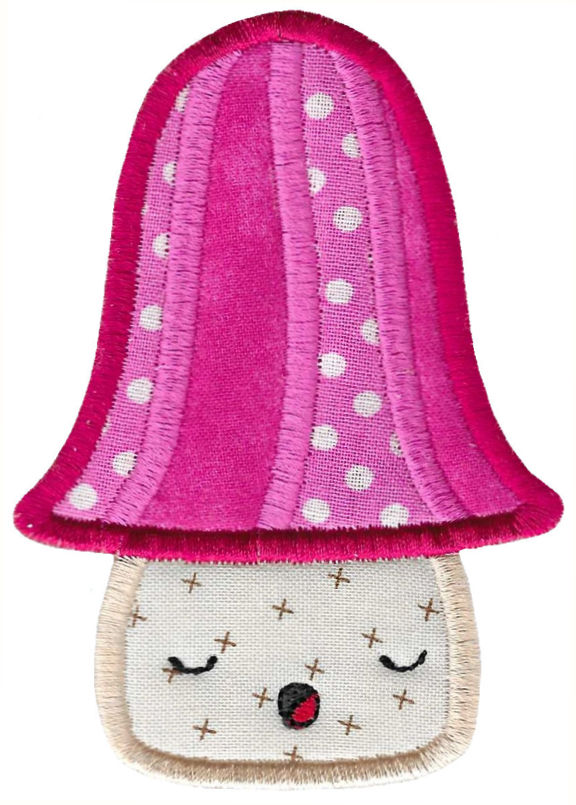 Kawaii Mushrooms Applique 12