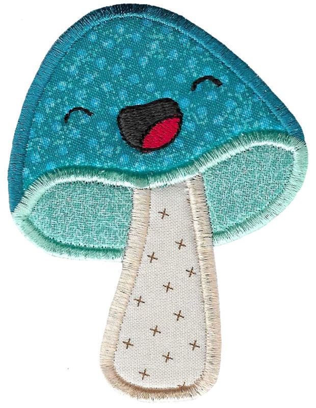 Kawaii Mushrooms Applique 3