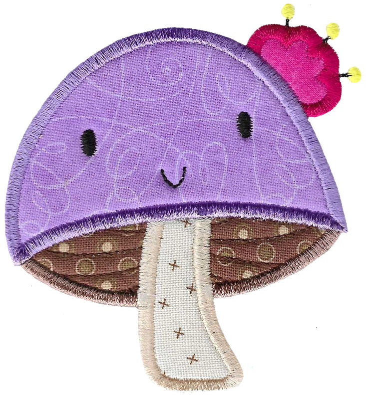 Kawaii Mushrooms Applique 4