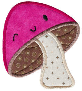 Kawaii Mushrooms Applique