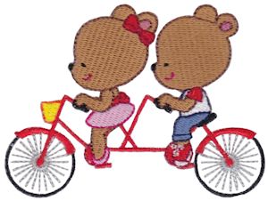 Tandem Bike Bears