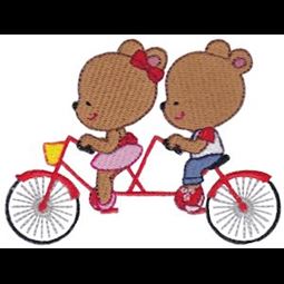 Tandem Bike Bears