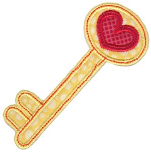 Heart Key Applique