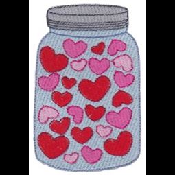 Hearts Mason Jar
