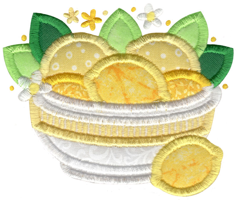 Bowl Of Lemons Applique